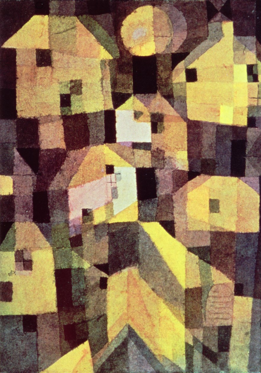 Abstrakt sammansättning av hus av Paul Klee