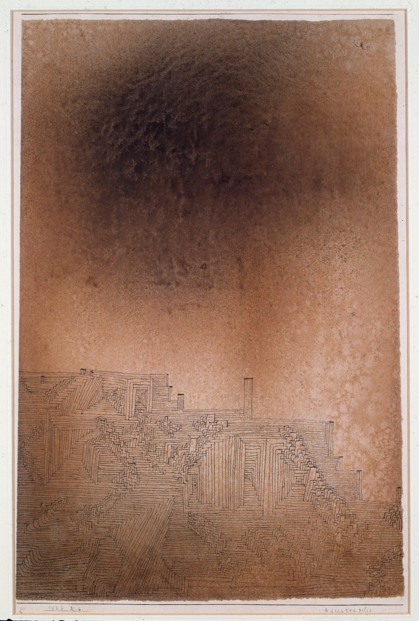 Adrasteapolis (bläck och akvarell, 1900-talet) av Paul Klee