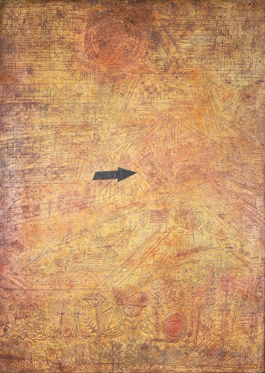 Arrow in the Garden (Pil in i en trädgård) av Paul Klee