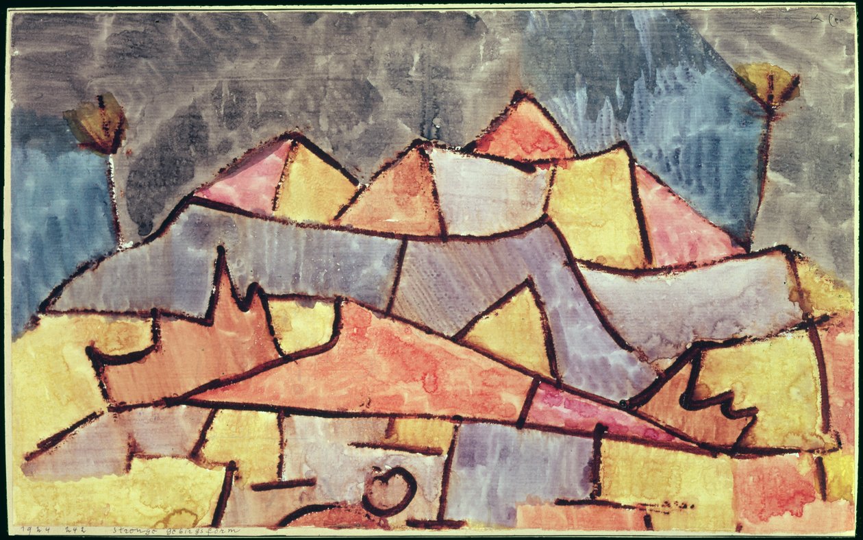 Sträng bergsform av Paul Klee