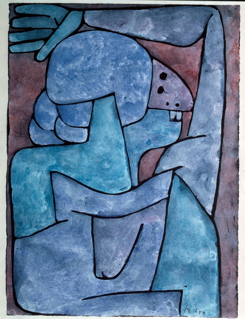 Baktalande kvinna - Målning av Paul Klee