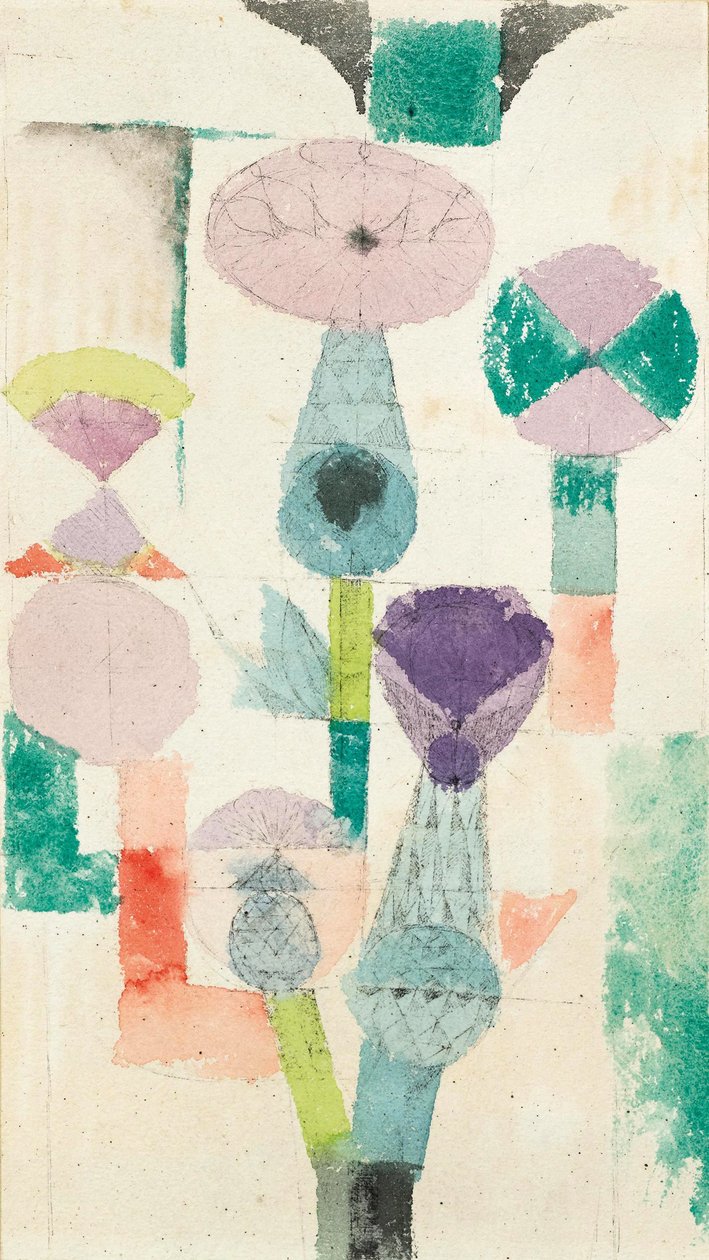 Betraktar tistelblomningen, 1918. av Paul Klee
