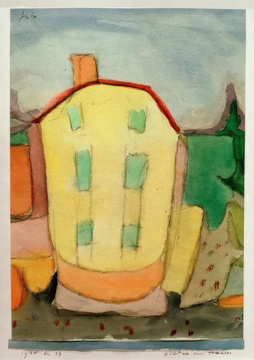 Porträtt av ett hus av Paul Klee