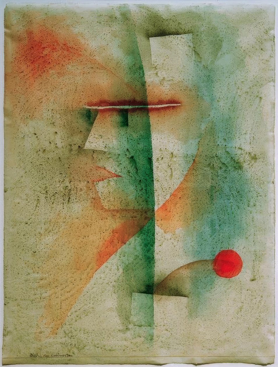 Porträtt av en utklädd man av Paul Klee