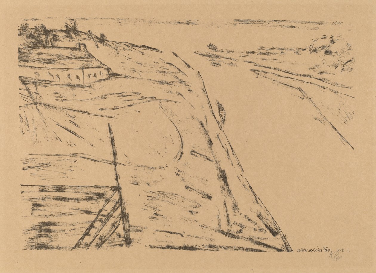 Utsikt över en flod, 1912. av Paul Klee