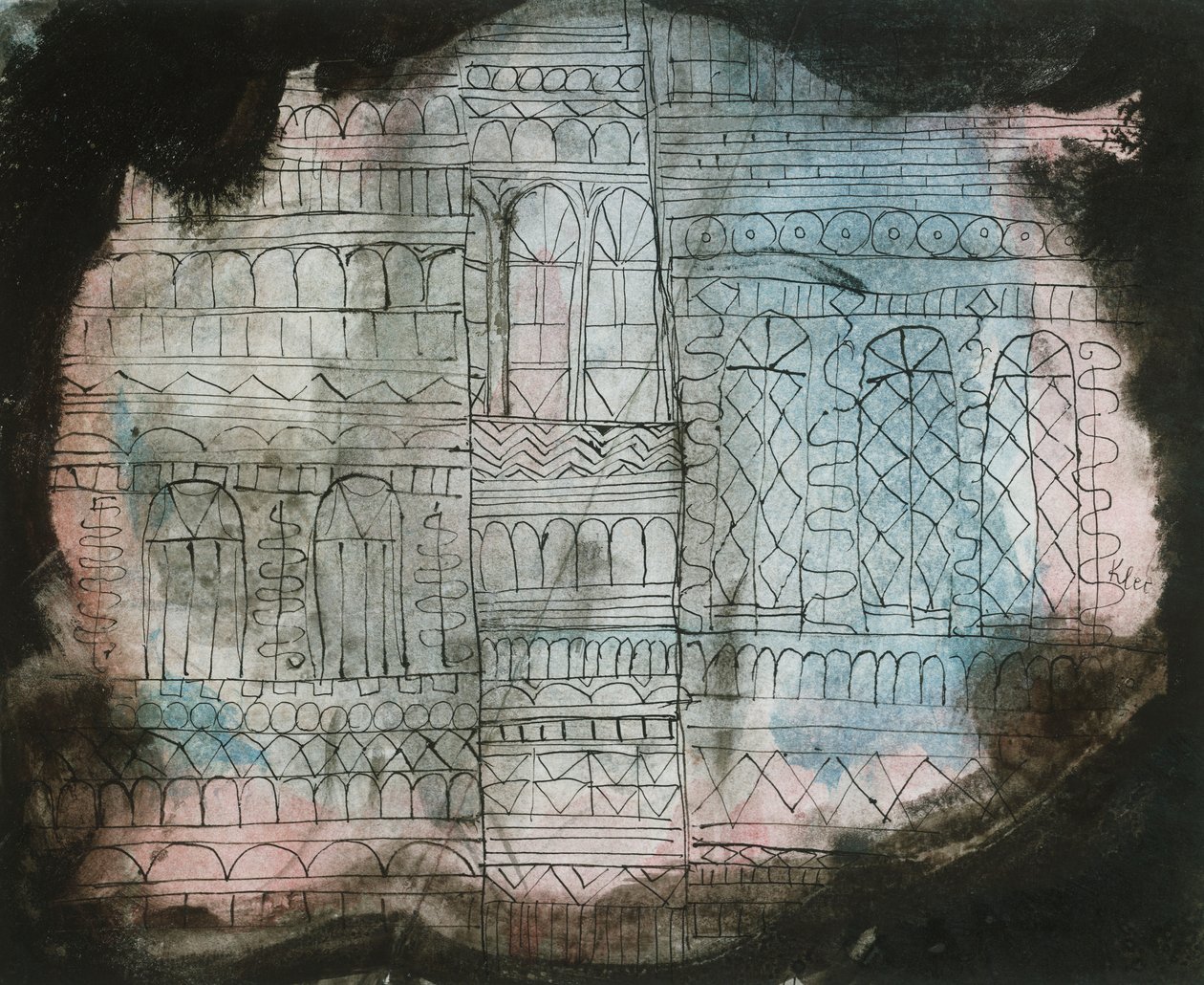 Brinnande slott av Paul Klee