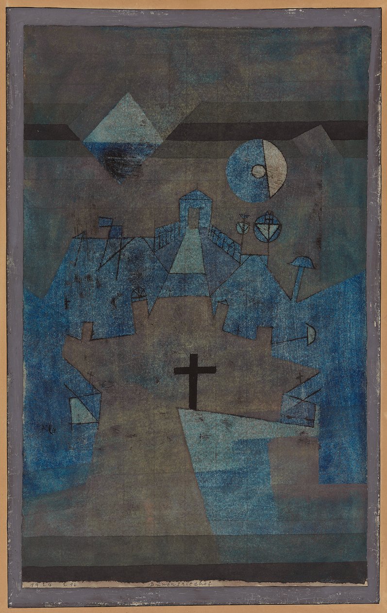 Kyrkogård i sanddynerna; Dunenfriedhof av Paul Klee