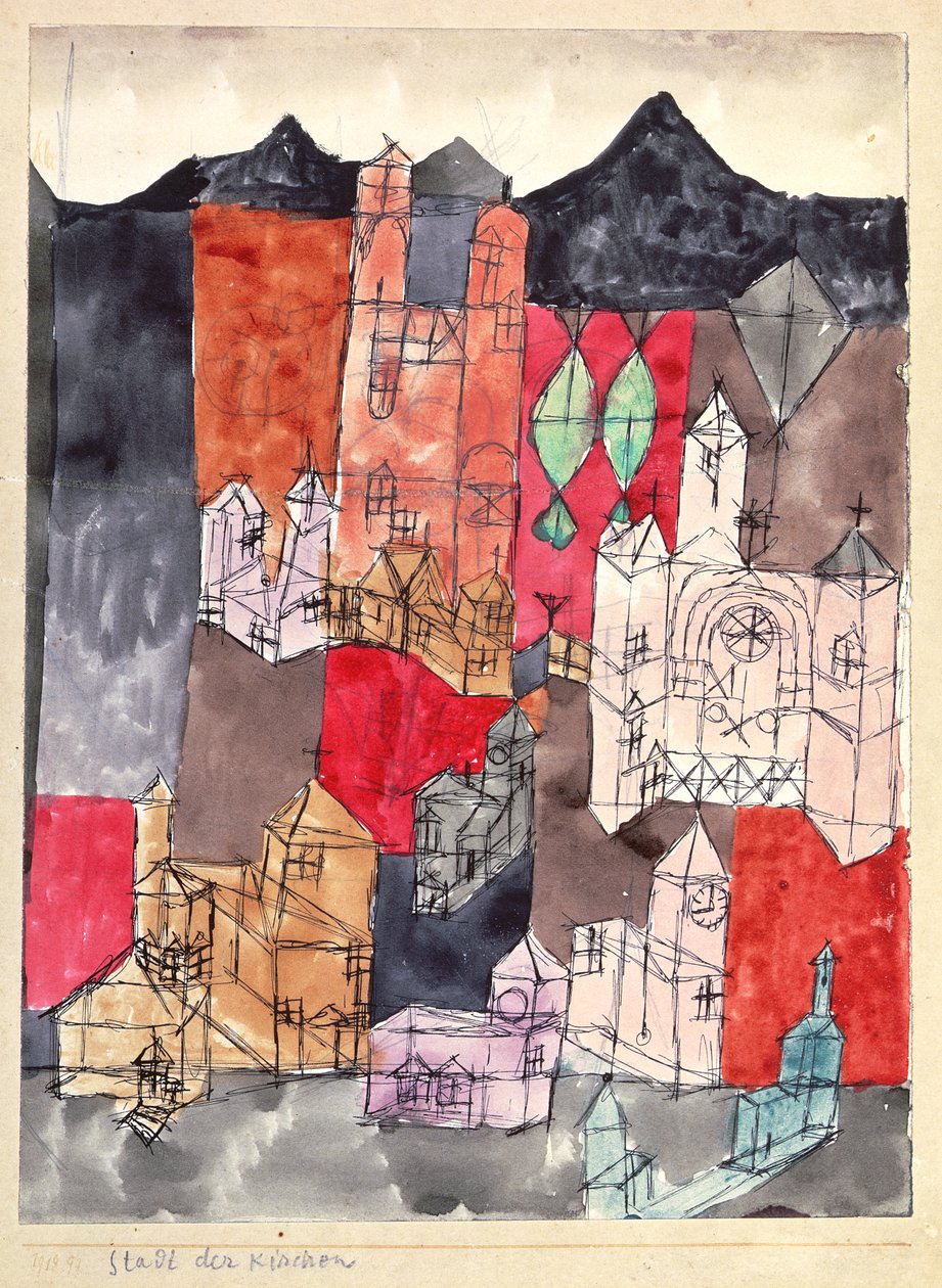 Kyrkornas stad av Paul Klee