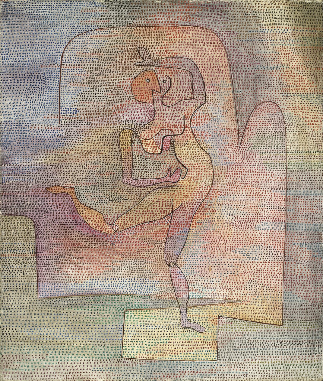 ""Dancer"" (dansare) - Målning av Paul Klee (1879-1940) av Paul Klee