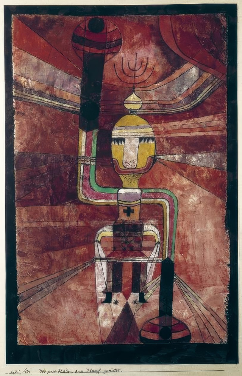 Den store kejsaren, beväpnad för strid av Paul Klee