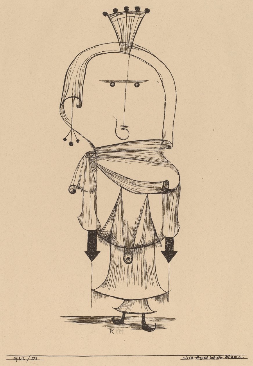 Häxan med en kam, 1922. av Paul Klee