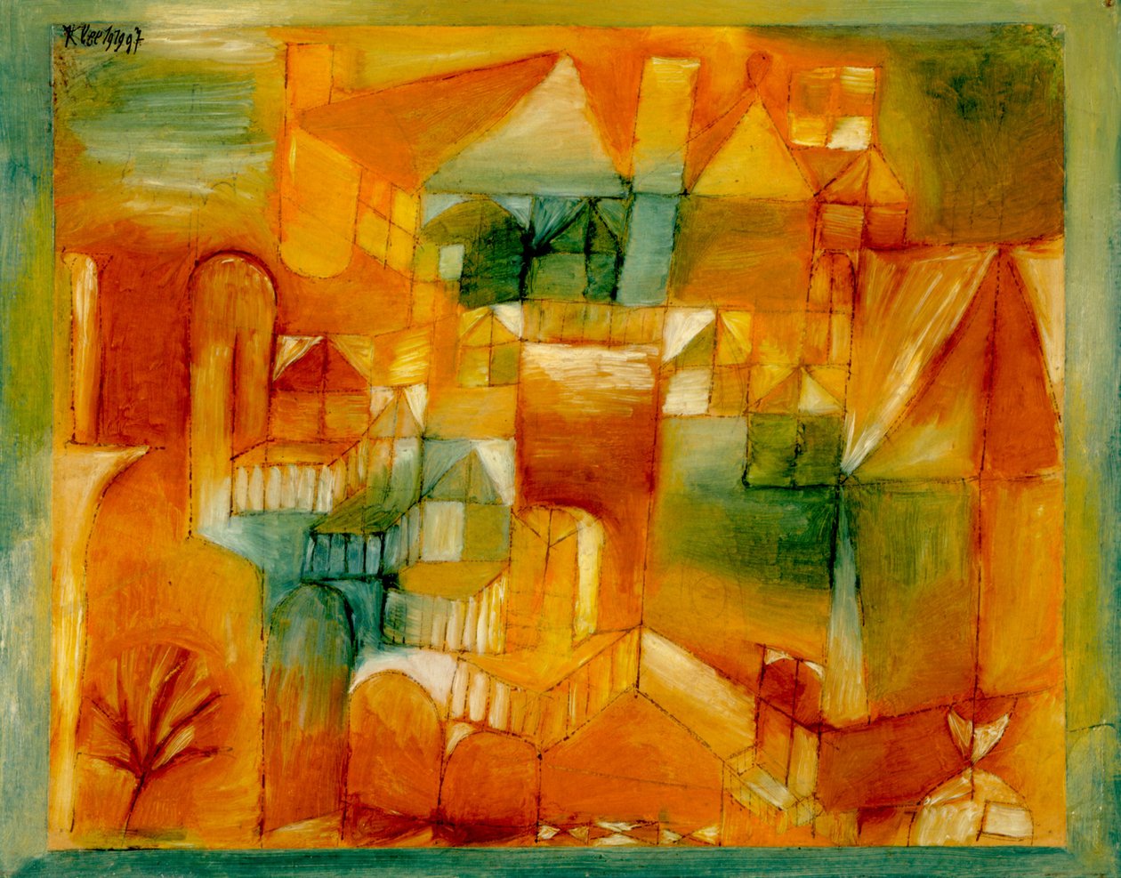 Fasad brun-grön, 1919. av Paul Klee