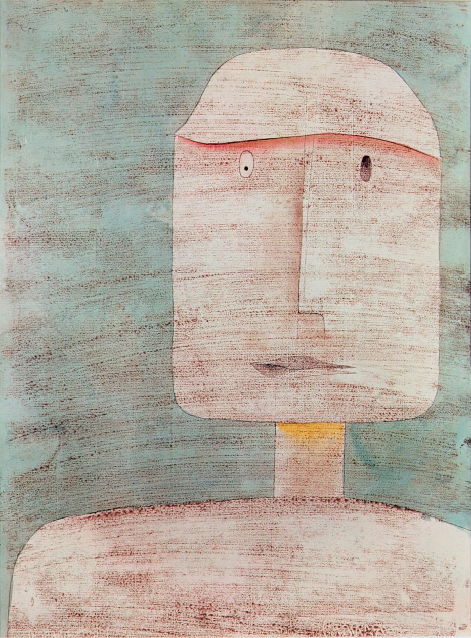 En krigares ansikte av Paul Klee
