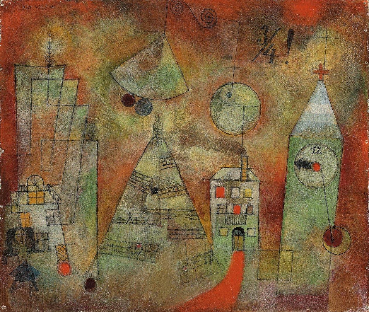 Ödesdigra timme vid kvart i tolv; Ödesdigert timme kvart i tolv av Paul Klee
