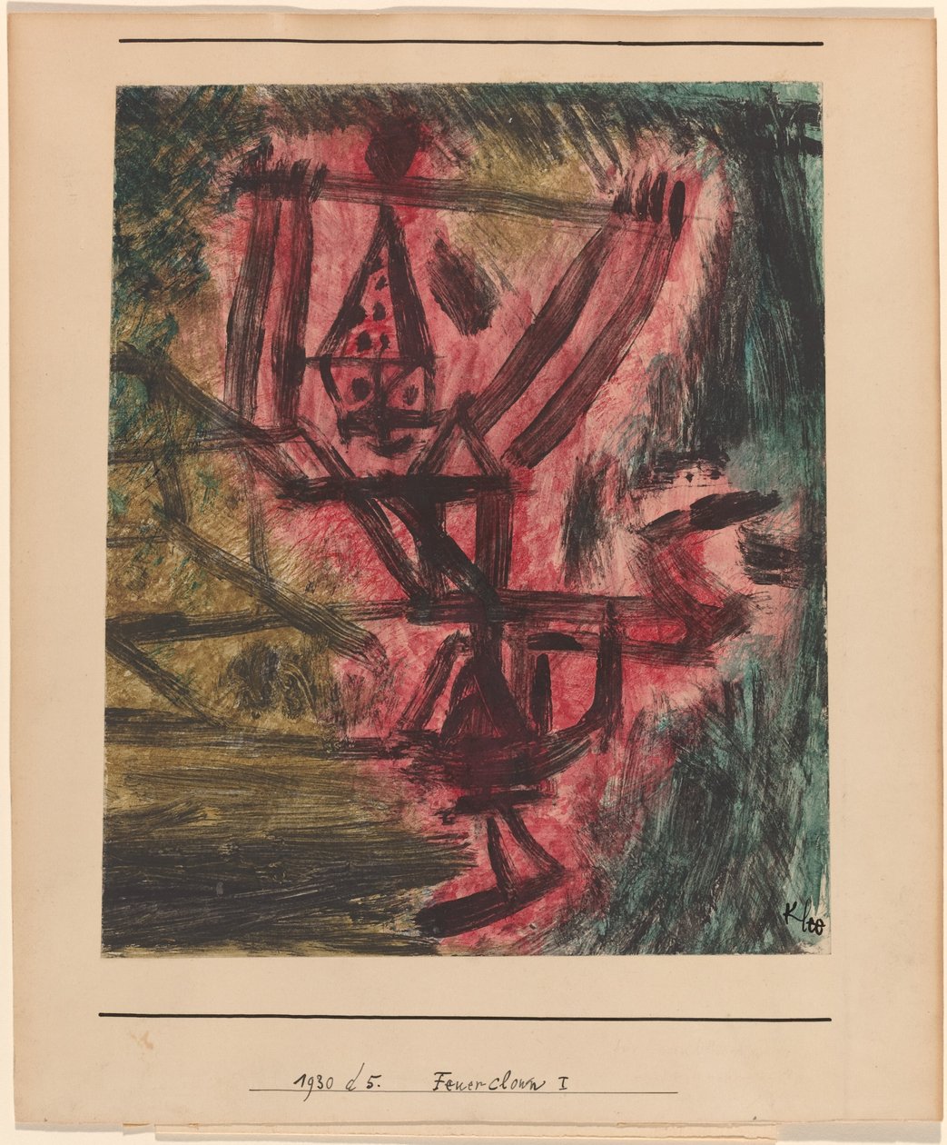 Feuer Clown I (Fire Clown) av Paul Klee