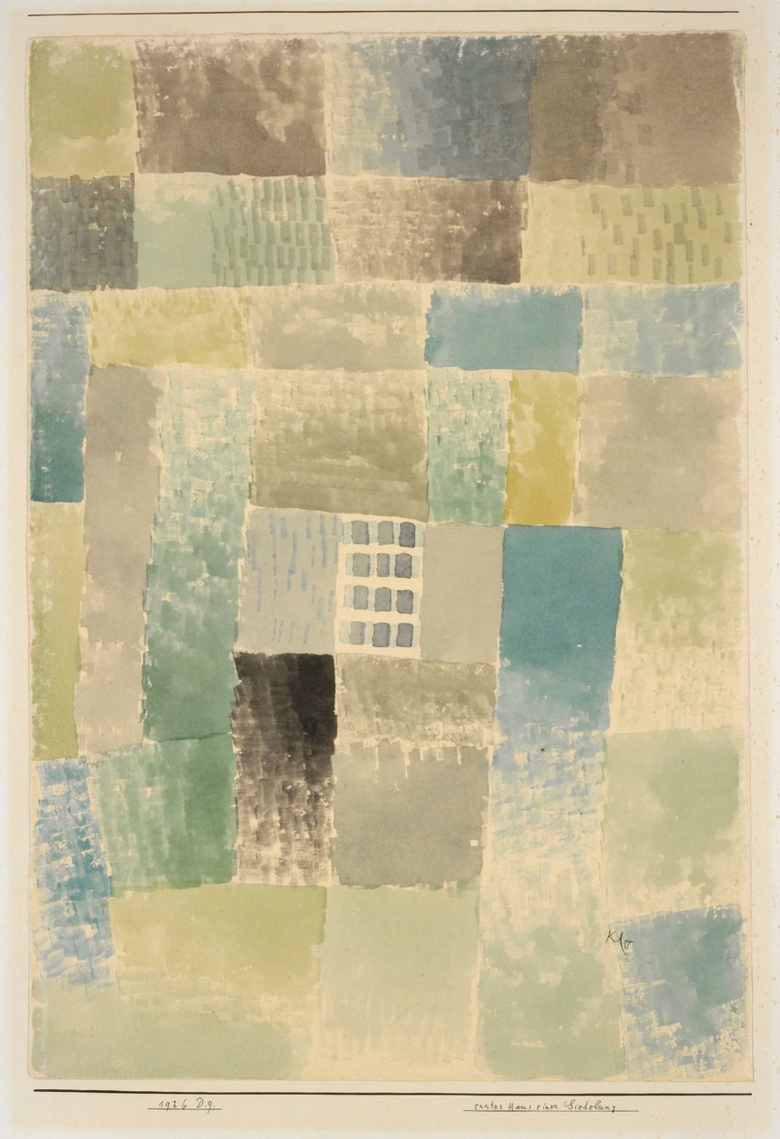 Första huset i en bosättning, 1926. av Paul Klee