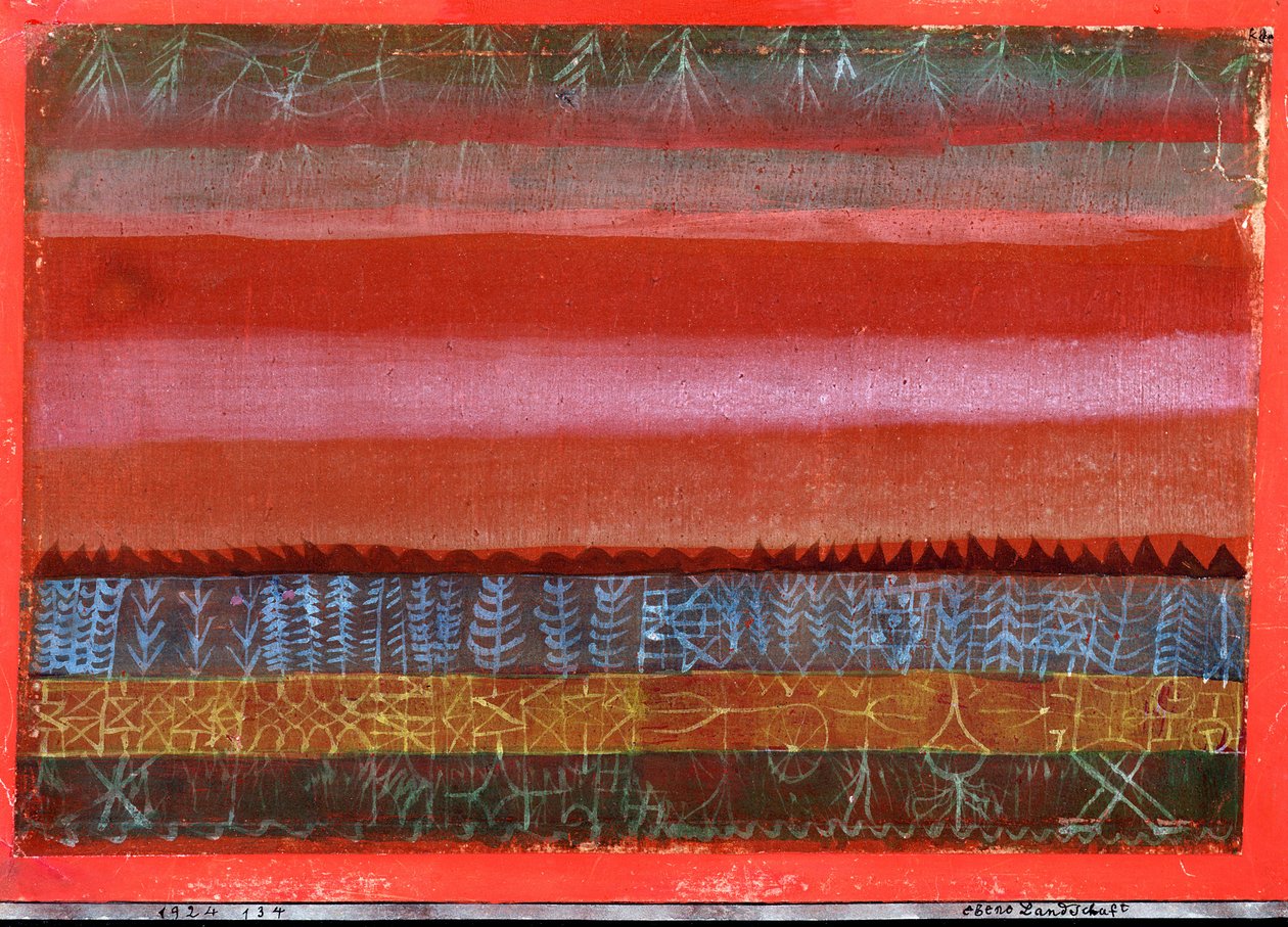 Platt landskap av Paul Klee