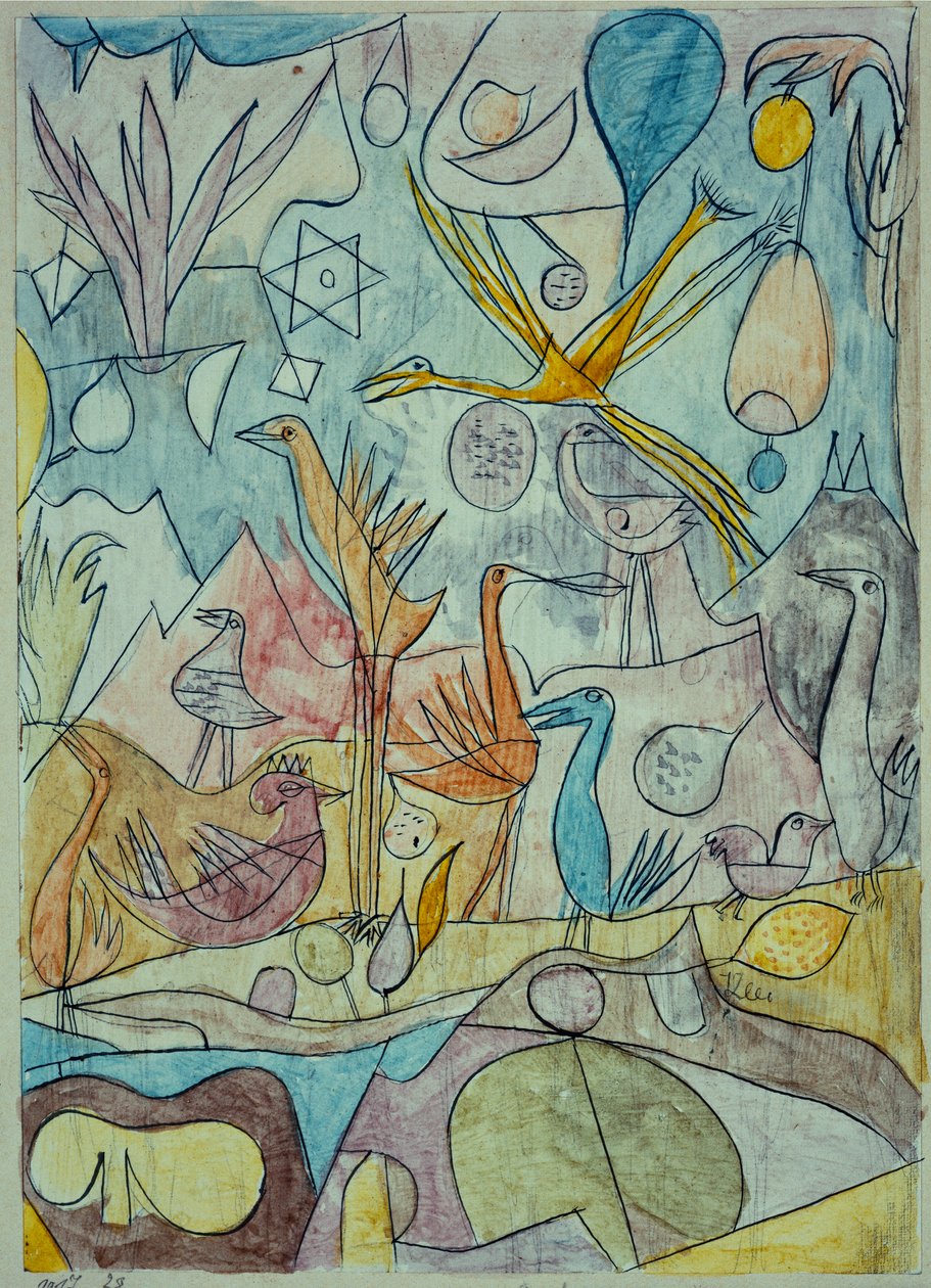 Flock av fåglar av Paul Klee