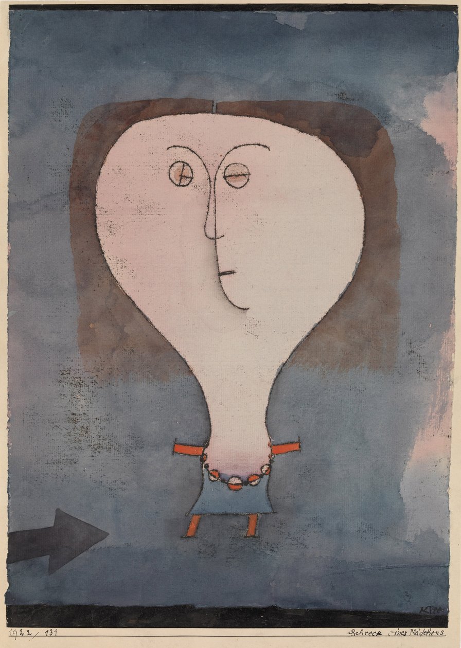 Skräck för en flicka, 1922. av Paul Klee