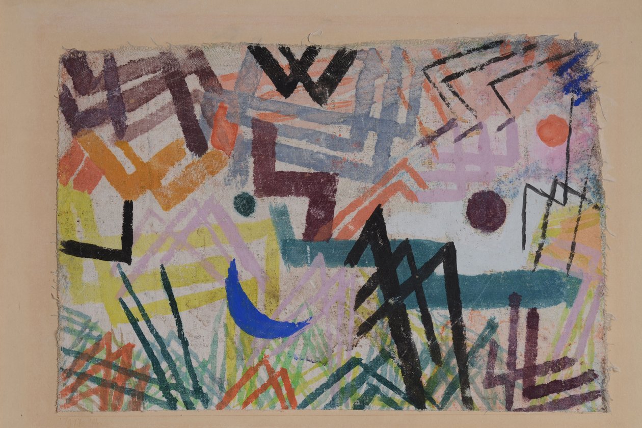 Game of the forces of Lech Landscape, 1917. av Paul Klee