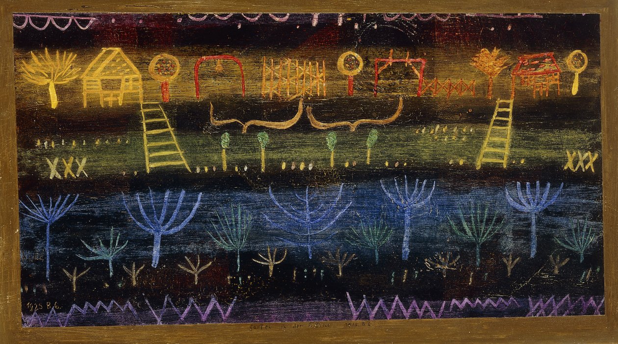 trädgård på nivån; trädgård på slätten av Paul Klee