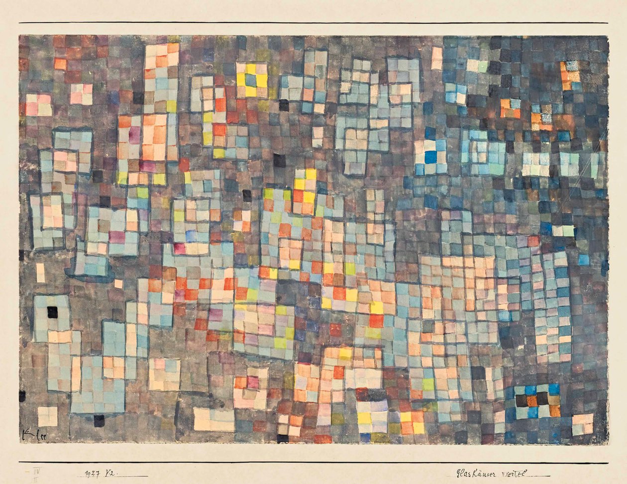 Glashuskvarteret, 1927. av Paul Klee