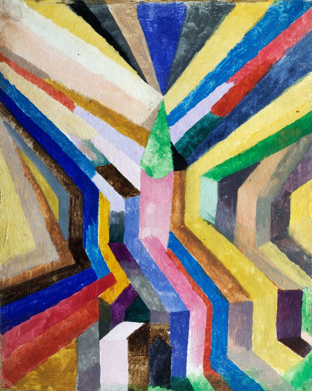 Grön kyrka och torn av Paul Klee