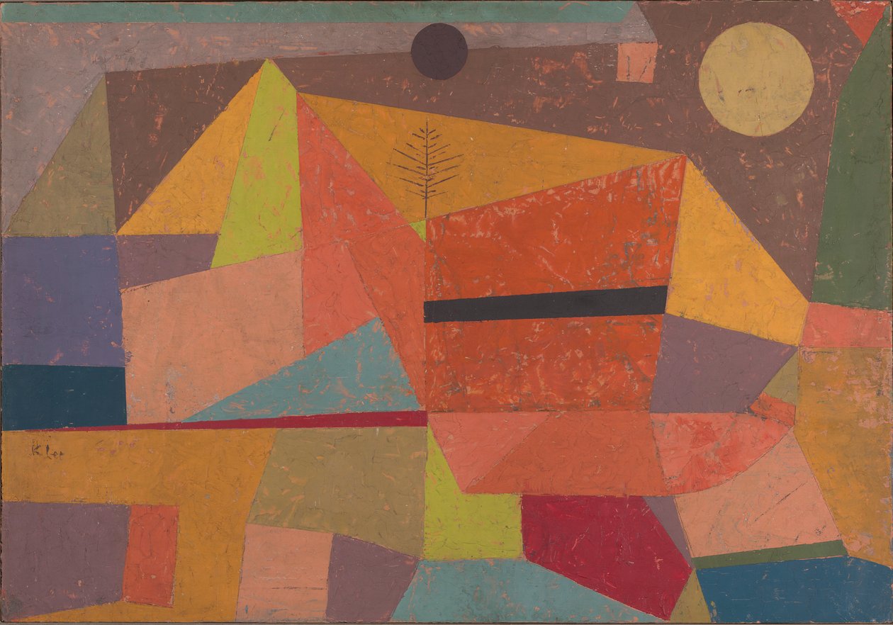 Glad bergslandskap av Paul Klee