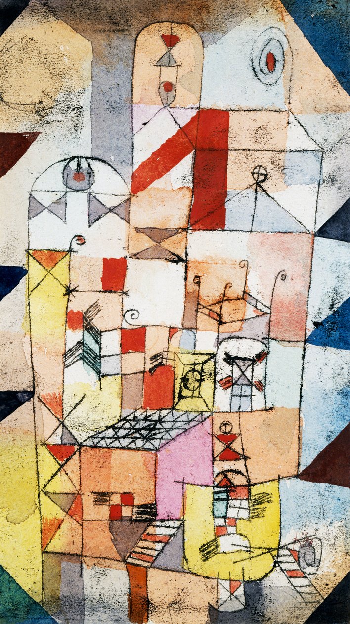 Husinteriör, c.1919 av Paul Klee