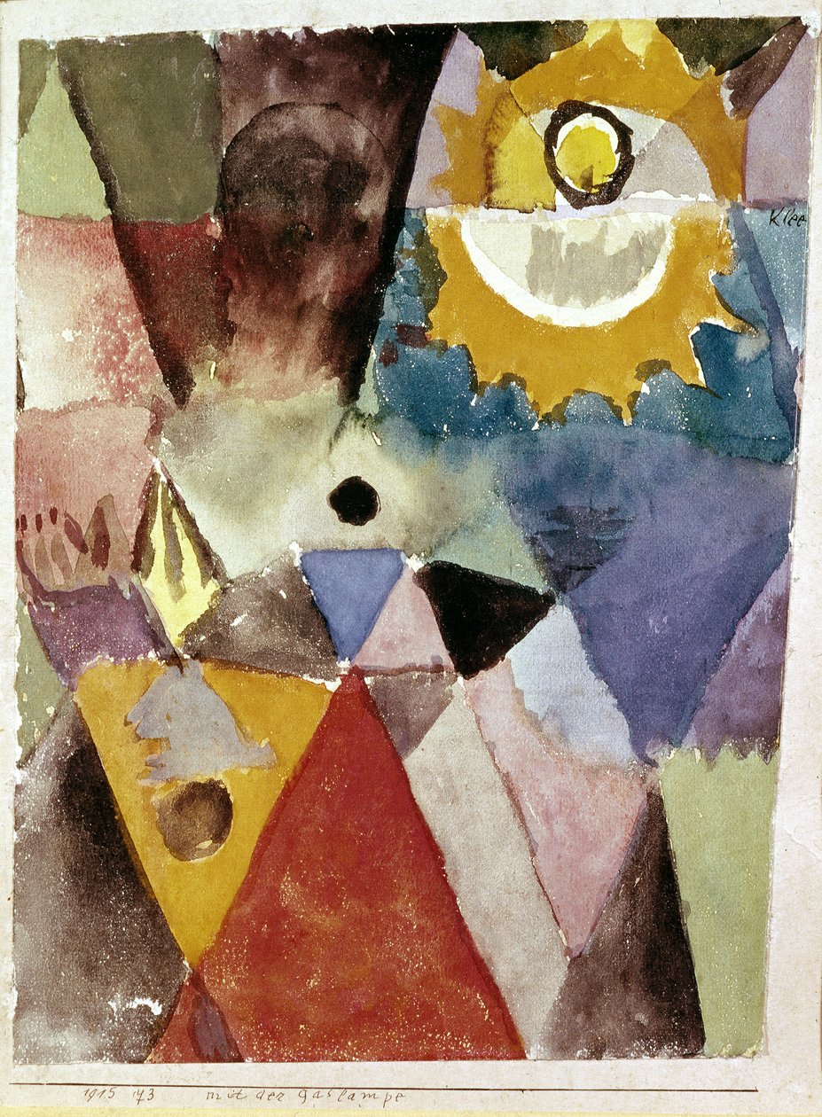 Framför gaslampan - Akvarell av Paul Klee