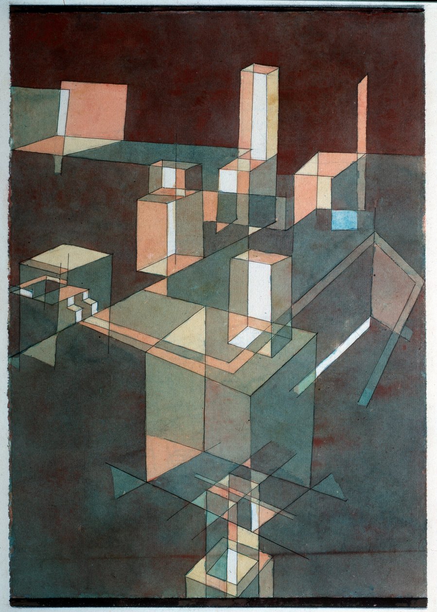 Italiensk stad - målning av Paul Klee