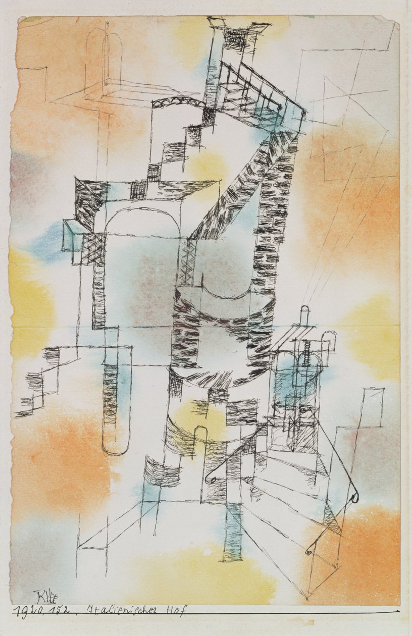 italiensk innergård av Paul Klee