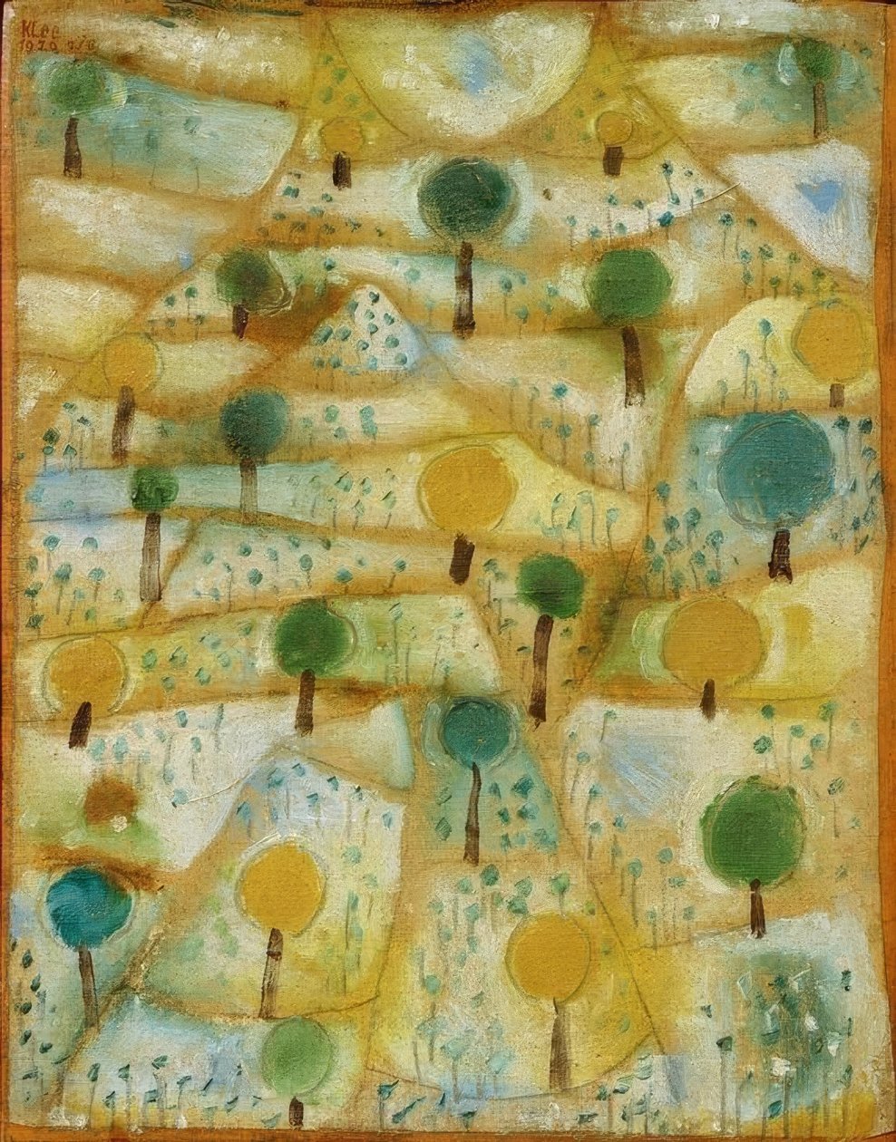 Litet rytmiskt landskap av Paul Klee