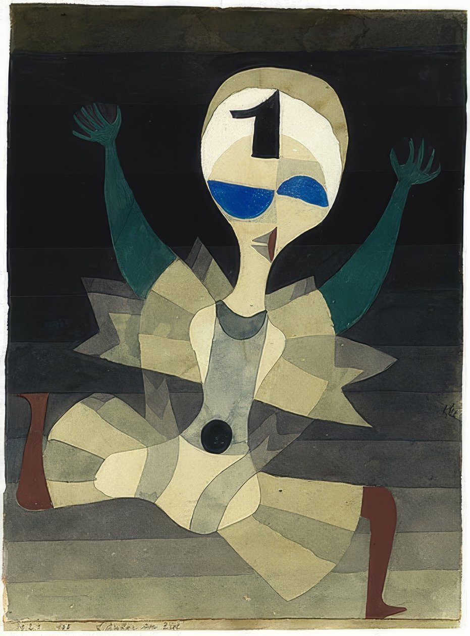 Löpare vid målet. 1921 av Paul Klee
