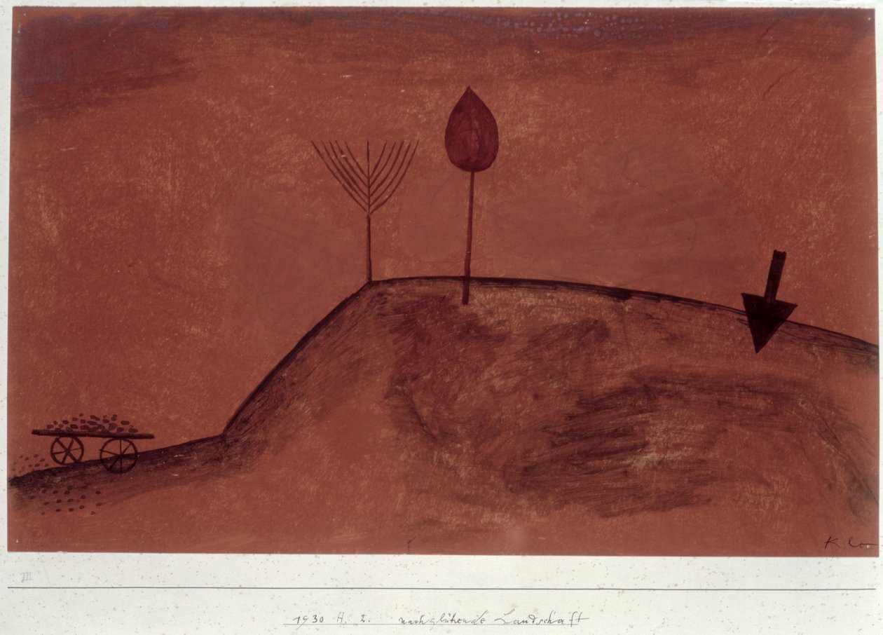 Landskap i eftersken av Paul Klee