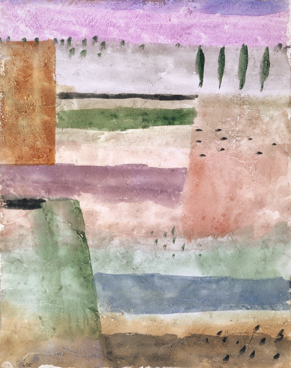 Landskap med poppel av Paul Klee