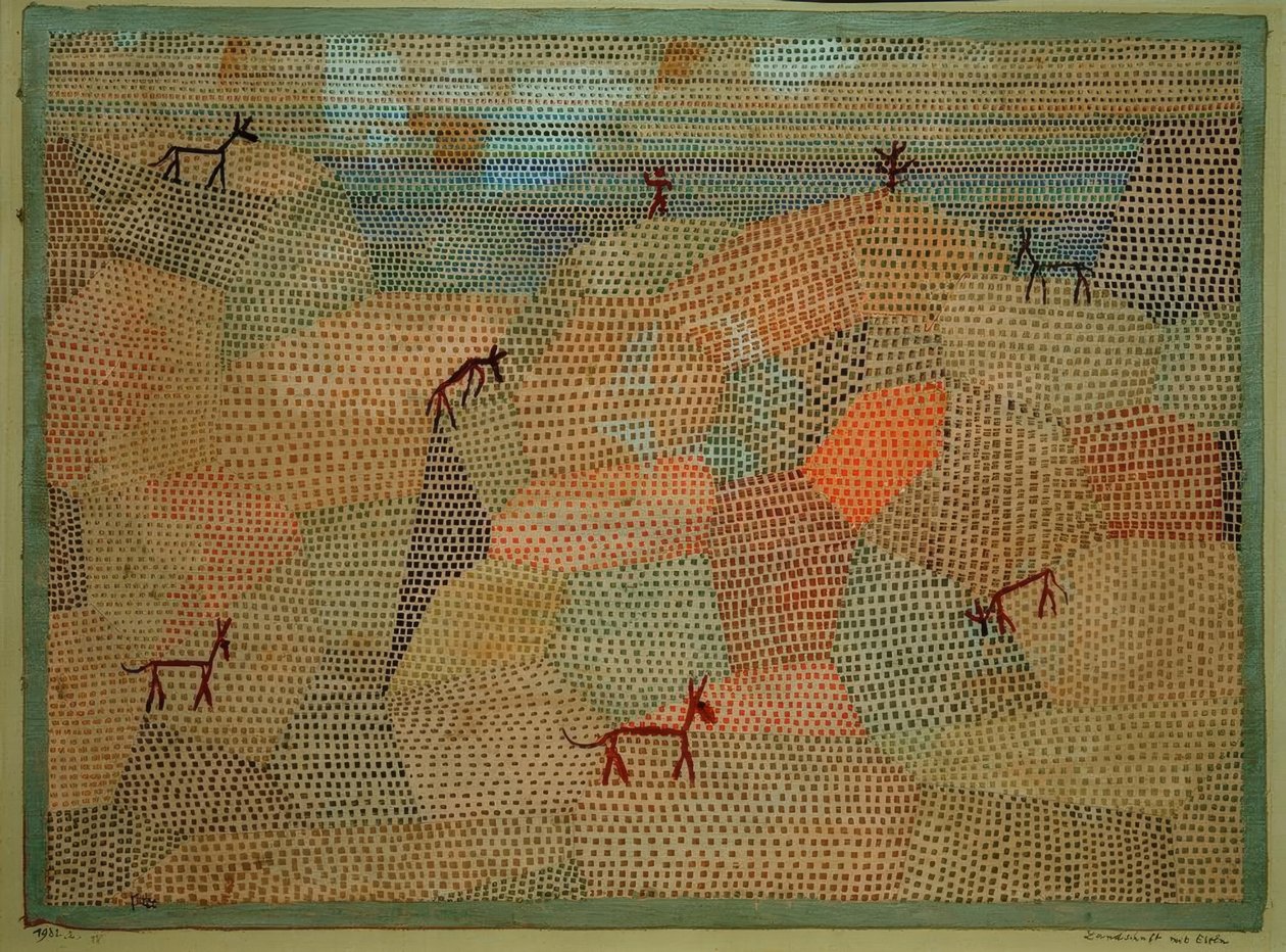 Landskap med åsnor av Paul Klee