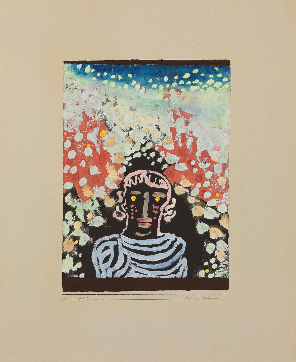 likhet i föraren; Porträtt i bersån av Paul Klee