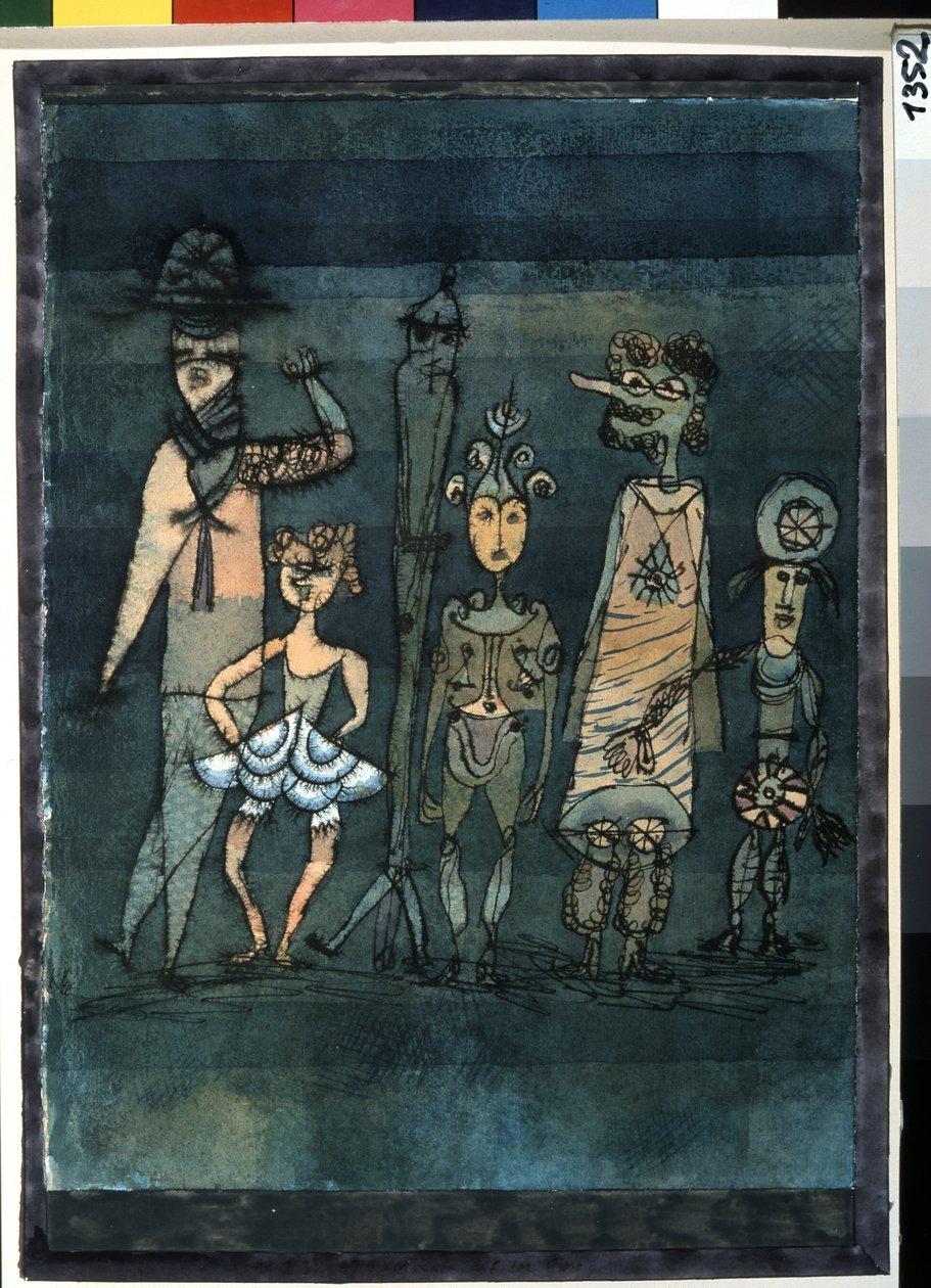 Masker. Målning av Paul Klee (1879-1940) av Paul Klee