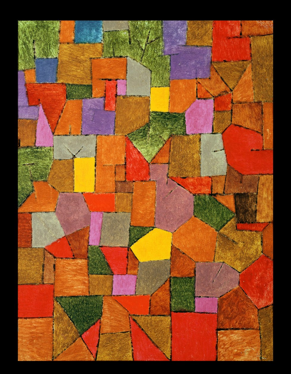 Bergsby (höst) 1934 av Paul Klee