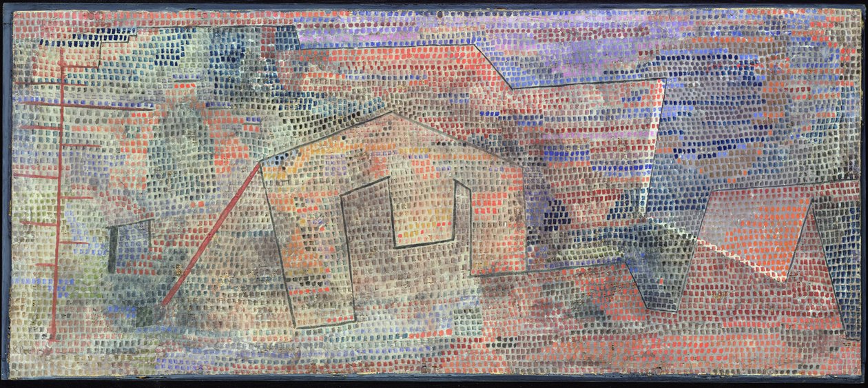 Muted Hardnesses 1931 (nr 282) (akvarell på grundmålad gasväv på kartong) av Paul Klee