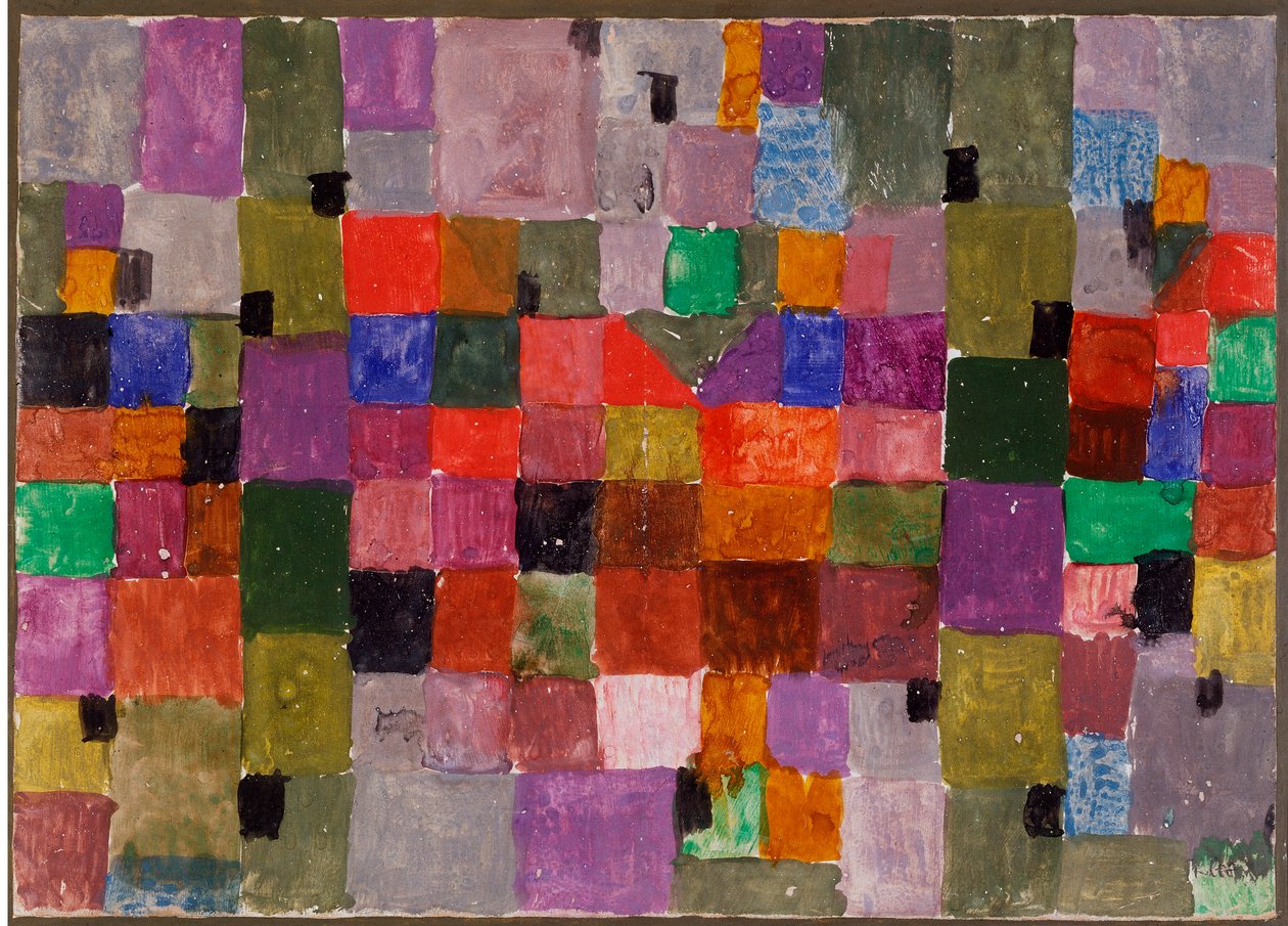 Noerdlicher ort (Place du Nord) Blandning på kartong av Paul Klee (1879-1940) Dim. 28,5x37,1 cm Milan, privat samling av Paul Klee