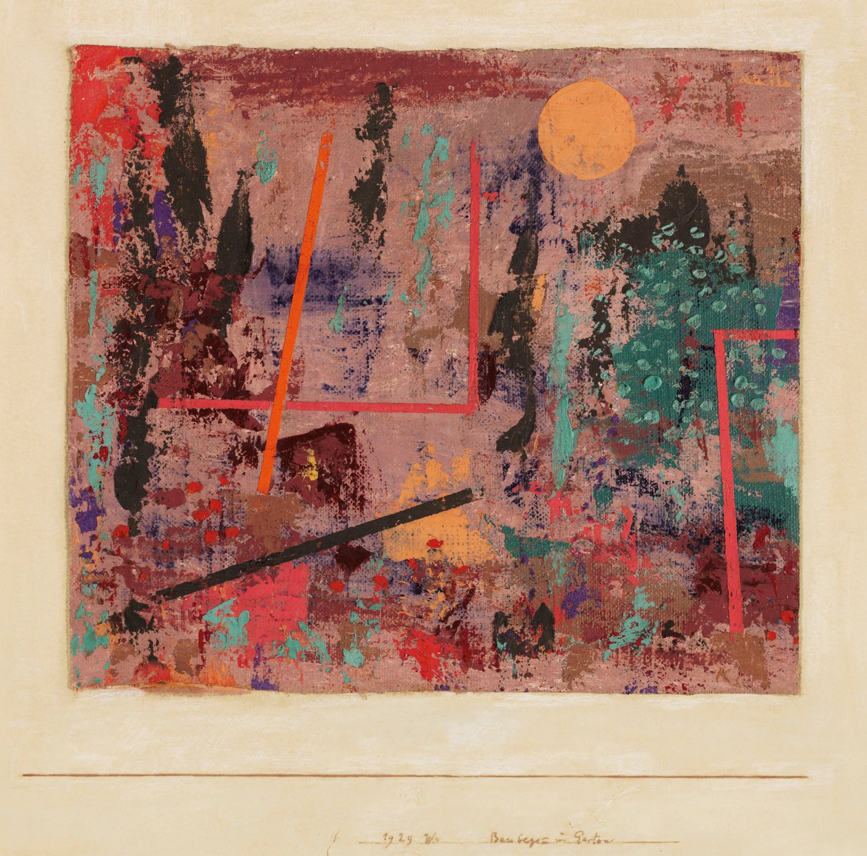 Trädgårdsbyggandet började, 1929. av Paul Klee
