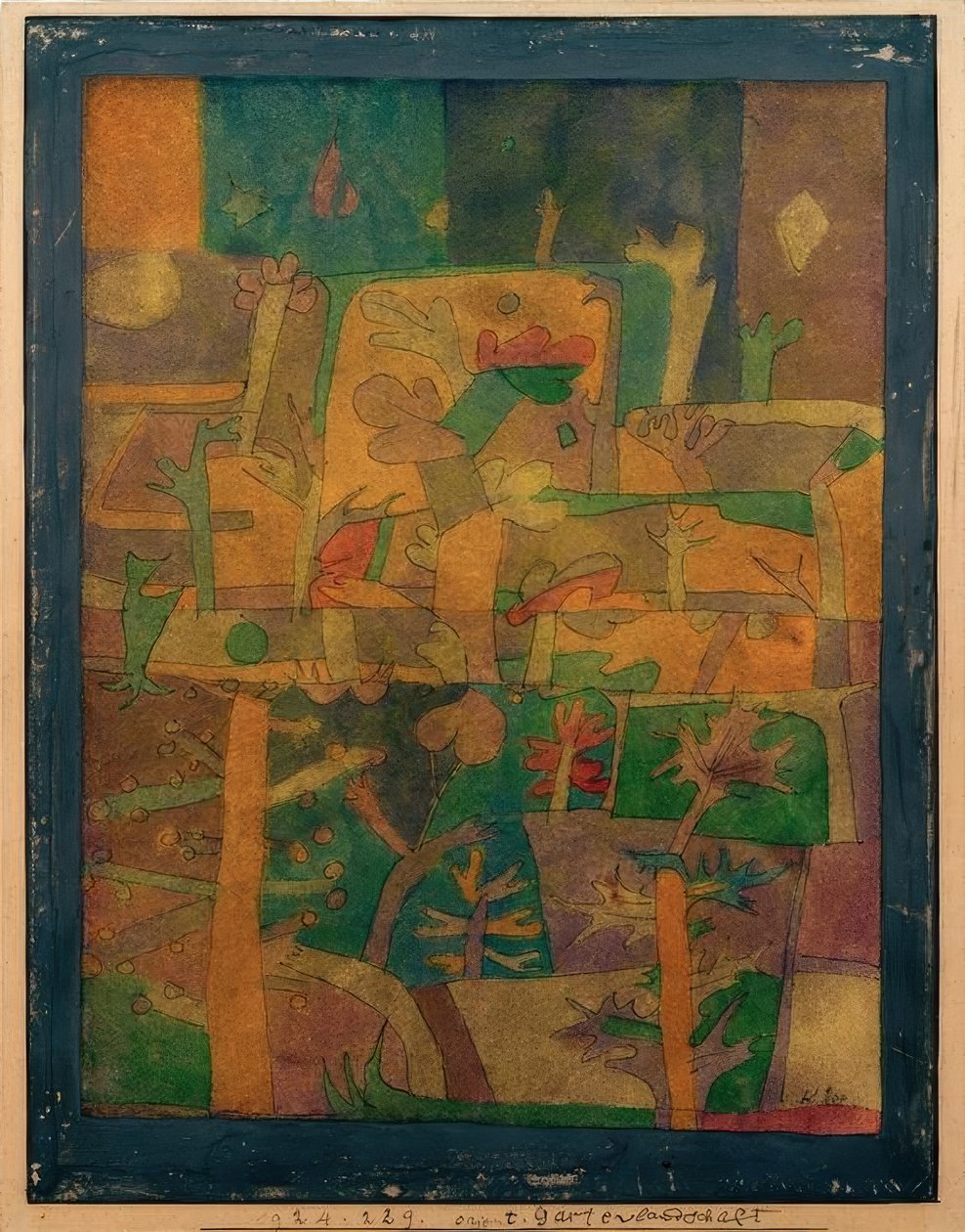 Orientaliskt trädgårdslandskap av Paul Klee
