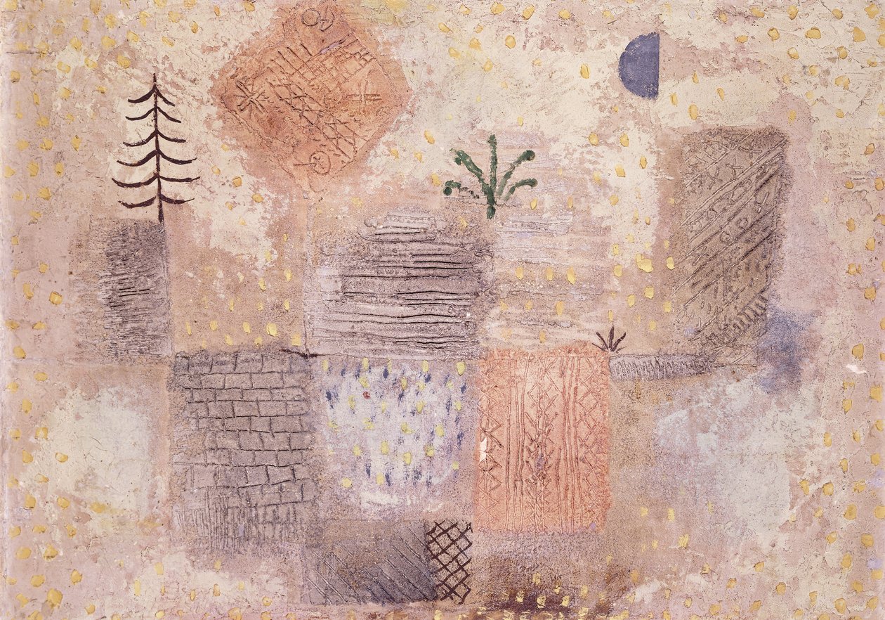 Parkera med den svala Crescent; Park mit dem kuhlen Halbmond av Paul Klee