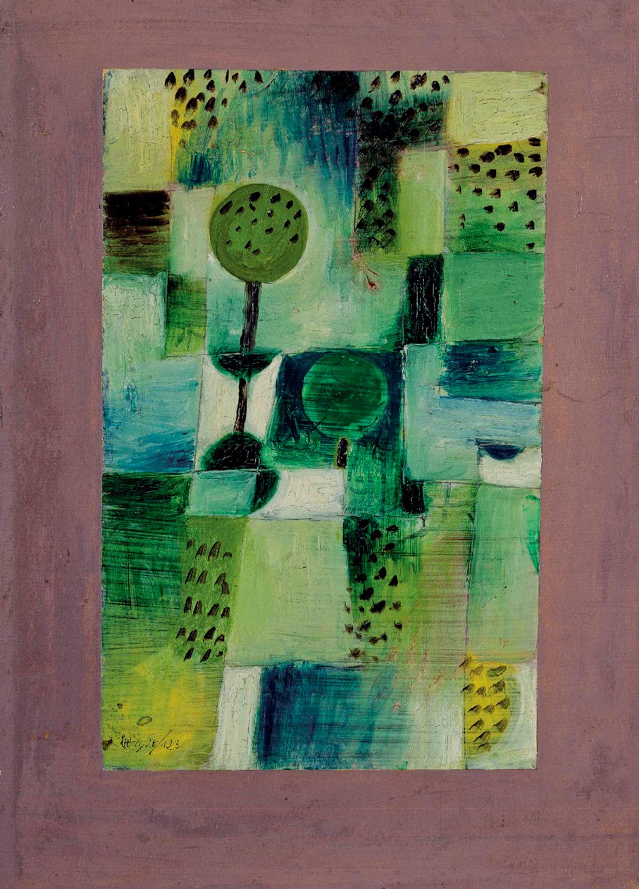 Parkbild på Regen Park in the Rain, 1920. av Paul Klee