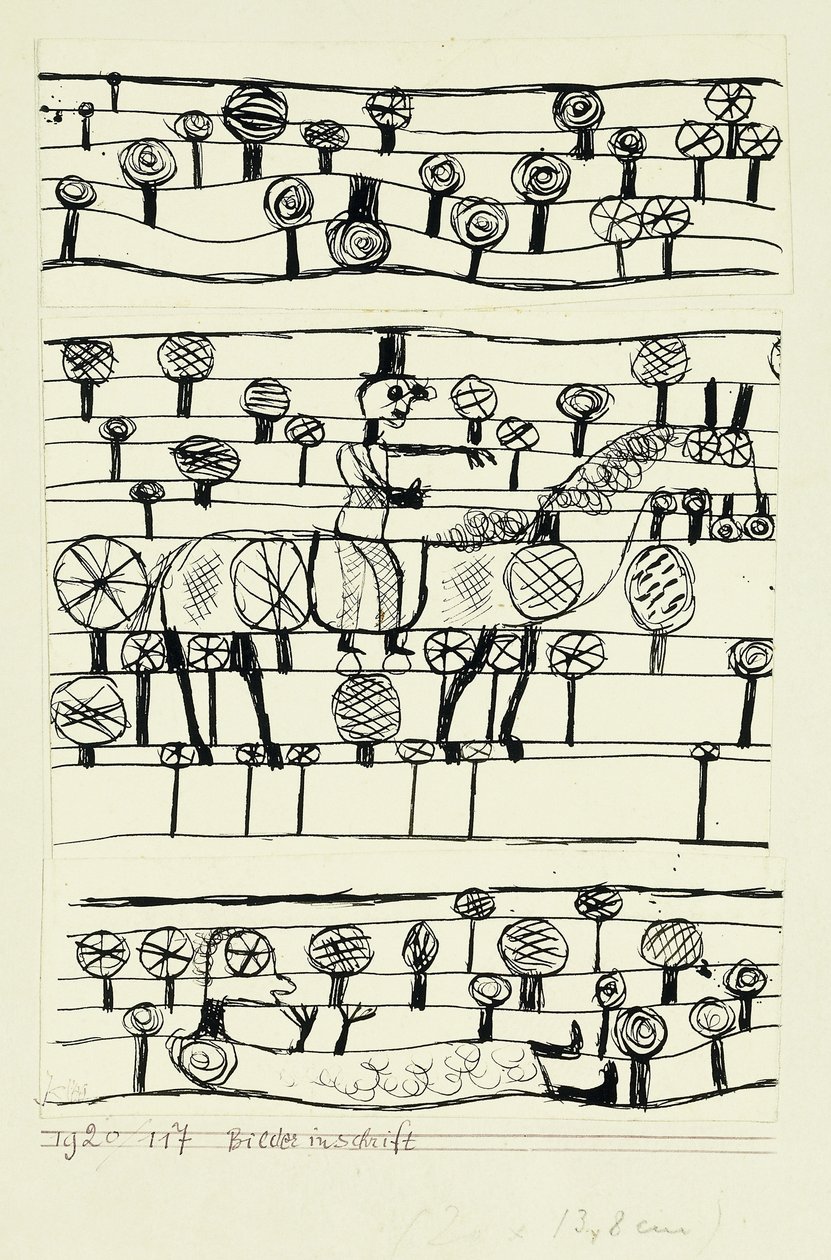 bildgrafik; Bilder inskription av Paul Klee