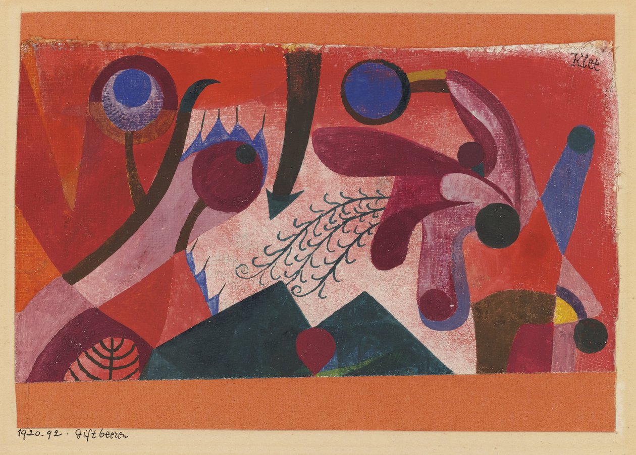 Giftiga bär, 1920 av Paul Klee