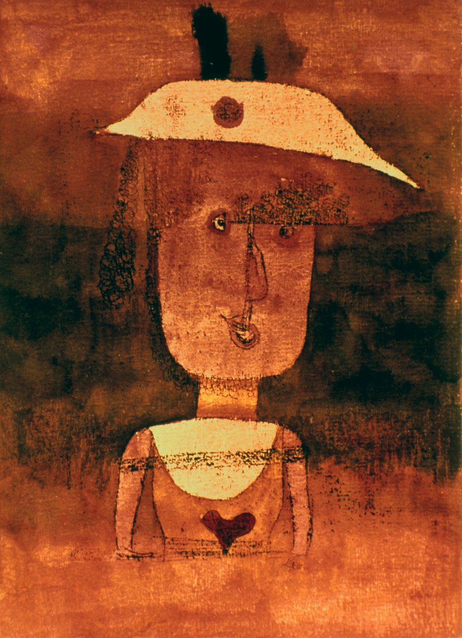 Porträtt av fru P i söder, 1924 av Paul Klee