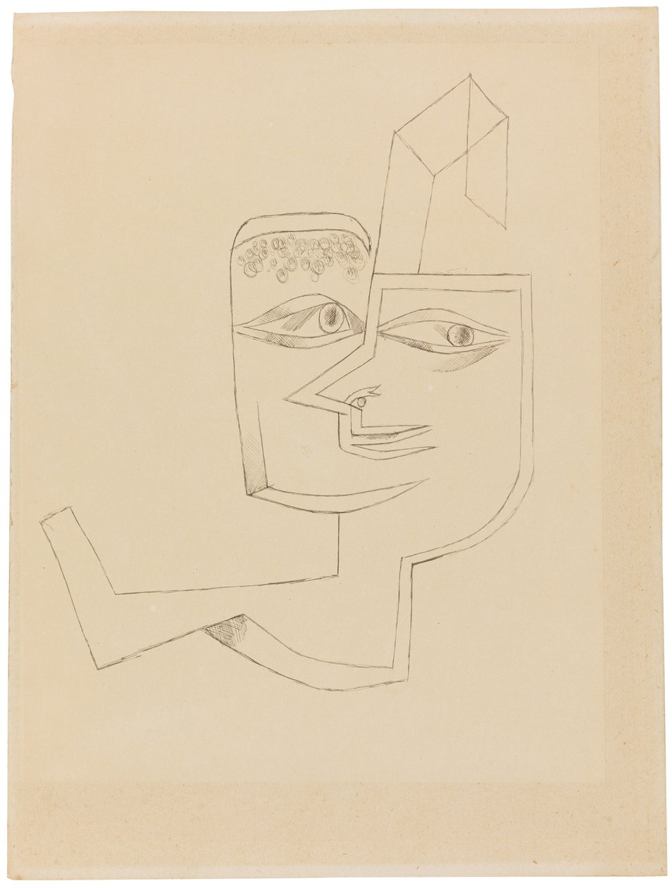 Porträtt av en cool kvinna, 1919. av Paul Klee